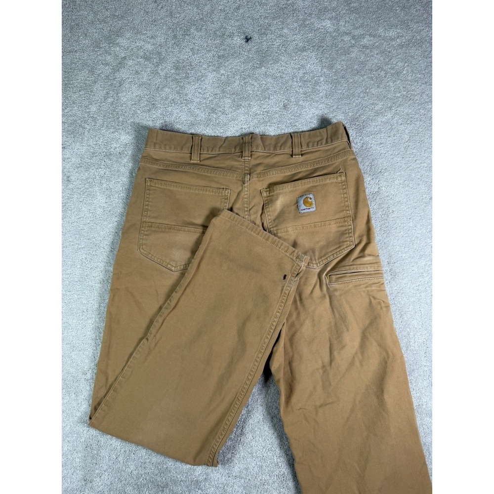 Carhartt Men's 32x30* Khaki Rugged Flex Relaxed Fit Canvas Work Pants BN2517-M
